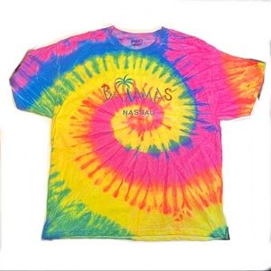 Custom TieDye Nassau Bahamas Large Heavyweight Tee